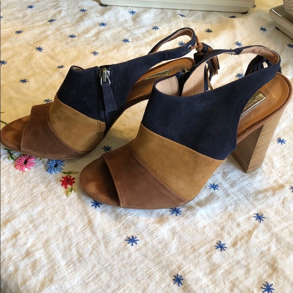 Halogen Suede Stacked Heels - Picture 5 of 8